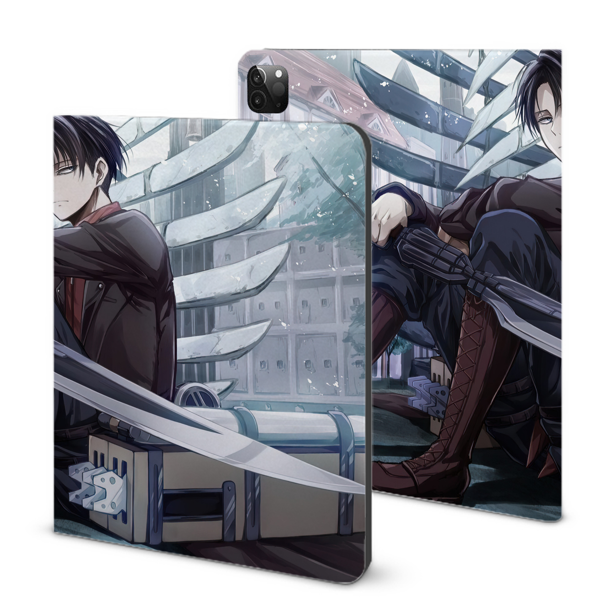 （画像用） 進撃の巨人 Attack on Titan IPadケース ペンホルダー付き ブックスタイルデザイン